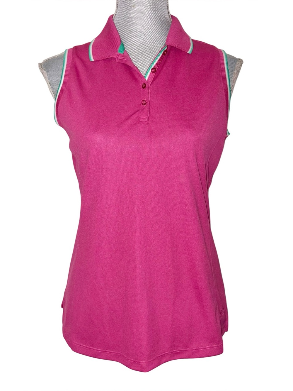 Lady Hagen Sleeveless Golf Polo Shirt Pink Size Small